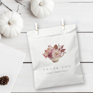 Herbstfloraler Teacup Herbst Brautparty Tee Geschenktütchen