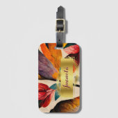 Herbstfloralflüster Gepäckanhänger (Vorderseite Vertikal)