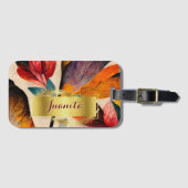 Herbstfloralflüster Gepäckanhänger (Vorderseite (Horizontal))
