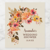 Herbstfloralschwindel Weinetikett (Einzelnes Label)