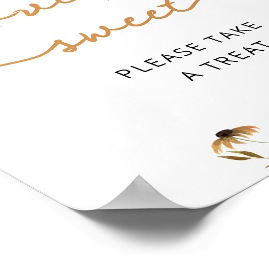 Herbstflorentaucher Brautparty Liebe ist süß Poster (Ecke)