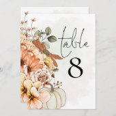 Herbstflorentaucher-Tischnummer (Vorne/Hinten)