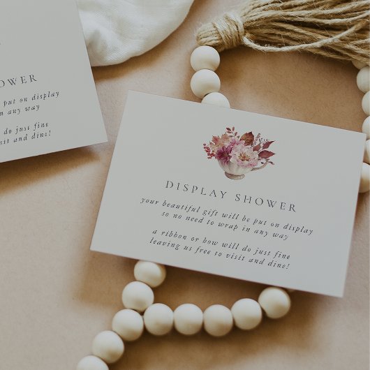 Herbstflorenteakup Herbst Bridal Display Dusche Begleitkarte