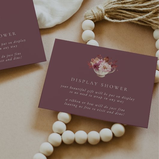 Herbstflorenteakup Herbst Bridal Display Dusche Begleitkarte