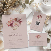 Herbstflorenteakup Herbst Bridal Display Dusche Begleitkarte