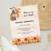 Herbstflorieren orange Vintag Einladungspostkarte