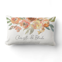HerbstflorNAME & NAME Throw Pillow Neugeborene