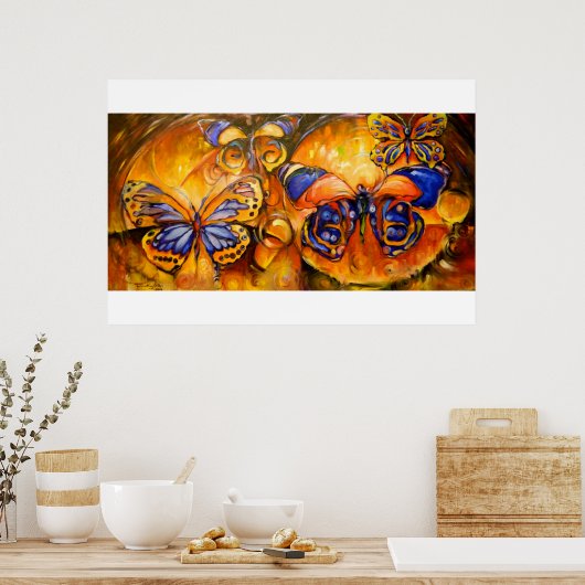 Herbstflug von Timothy Orikri Poster (Küche)