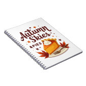 Herbstflüge und Pumpkinsche Pies fallen Notizblock (Rechte Seite)