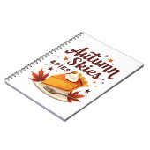 Herbstflüge und Pumpkinsche Pies fallen Notizblock (Linke Seite)