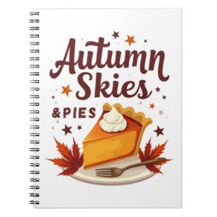 Herbstflüge und Pumpkinsche Pies fallen Notizblock