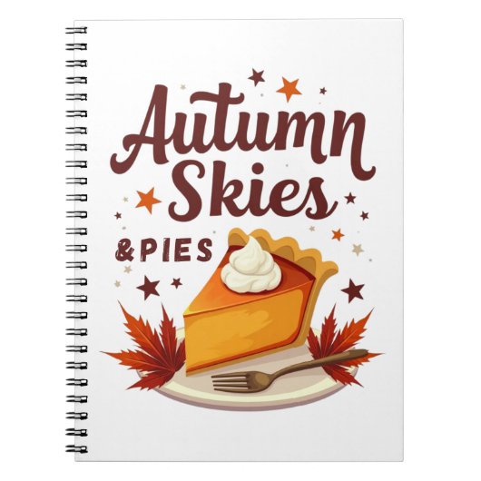 Herbstflüge und Pumpkinsche Pies fallen Notizblock (Vorderseite)