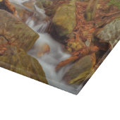 Herbstfluß mit Wasserfall Schneidebrett (Ecke)