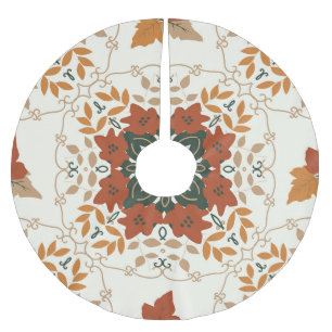 Herbstflüster: Bläsergeometrische Mischung Polyester Weihnachtsbaumdecke