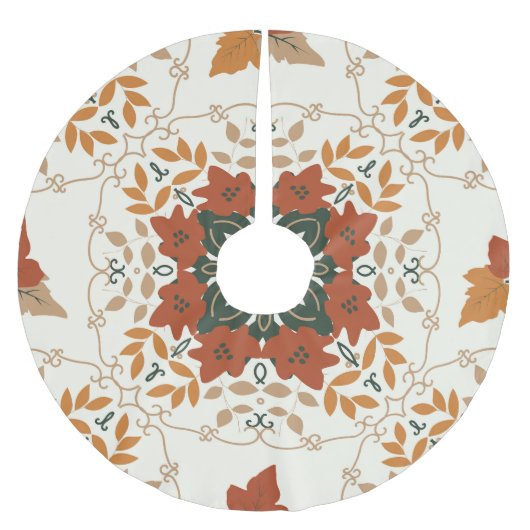 Herbstflüster: Bläsergeometrische Mischung Polyester Weihnachtsbaumdecke (Vorderseite)