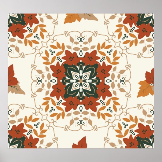 Herbstflüster: Bläsergeometrische Mischung Poster (Vorne)