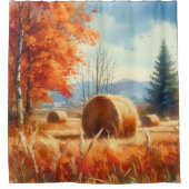 Herbstflüster: Eine Wasserfarbenserenade Duschvorhang (Vorderseite)