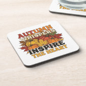 Herbstflüster gestalten Tri-Blend-Shirt Getränkeuntersetzer (Linke Seite)