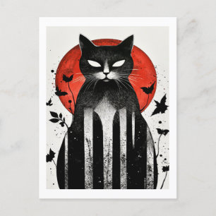 Herbstflüster: Halloween Cat Collection Postkarte