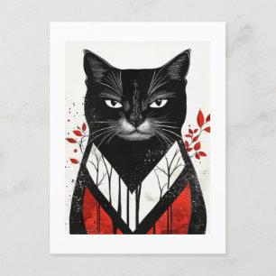Herbstflüster: Katzen-Sammlung Postkarte