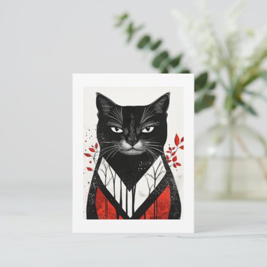 Herbstflüster: Katzen-Sammlung Postkarte (Stehend Vorderseite)