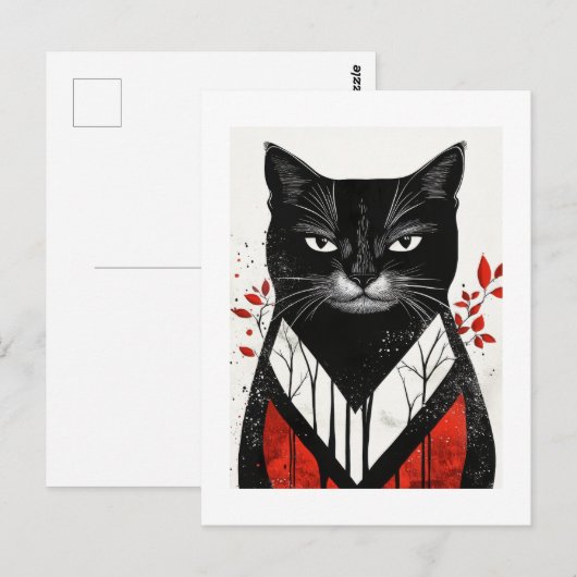 Herbstflüster: Katzen-Sammlung Postkarte (Vorne/Hinten)