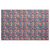 Herbstflüster: Warm getönte Blätter auf Navy Blue Stoff (Yard (91,4 cm))