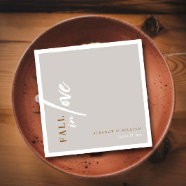 Herbstflüstern: Moderne Script Typografy Wedding Serviette