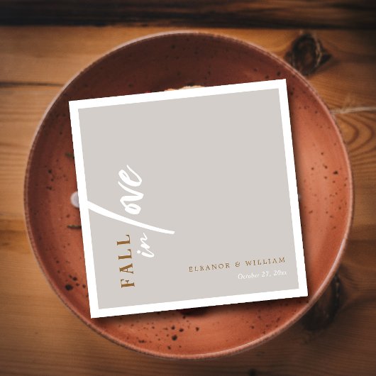 Herbstflüstern: Moderne Script Typografy Wedding Serviette