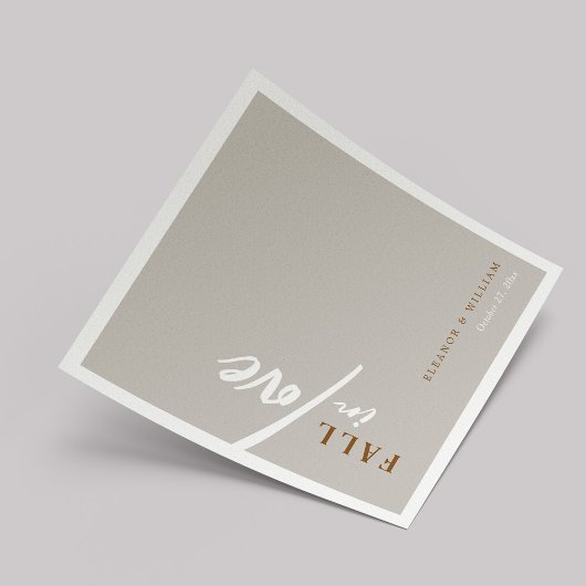 Herbstflüstern: Moderne Script Typografy Wedding Serviette