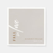 Herbstflüstern: Moderne Script Typografy Wedding Serviette (Vorderseite)