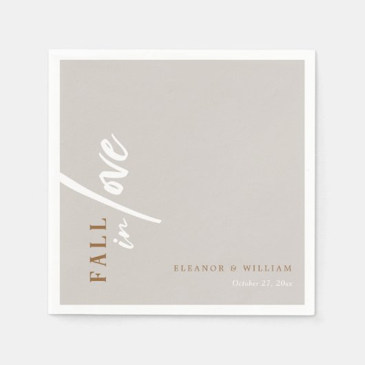 Herbstflüstern: Moderne Script Typografy Wedding Serviette (Vorderseite)