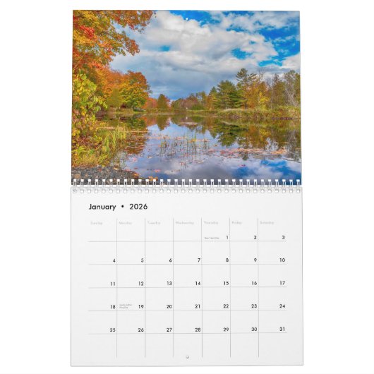 Herbstfoliage 2026 in den Adirondacks Kalender (Jan 2026)