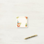 Herbstfox-Blätter und Blume Post-it Klebezettel (Auf Schreibtisch)