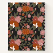Herbstfox florales Notebook | niedliches Journal Notizblock (Rückseite)