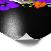 Herbstfox in Pilzen und Herbstlauben Fotodruck (Ecke)