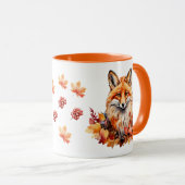 Herbstfox mit Herbstlauben - Saisonale Wildlife Co Tasse (VorderseiteRechts)