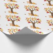 Herbstfox mit Pumpkin Geschenkpapier (Ecke)