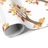 Herbstfox mit Pumpkin Geschenkpapier (Rolleneckpunkt)