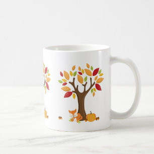 Herbstfox mit Pumpkin Kaffeetasse