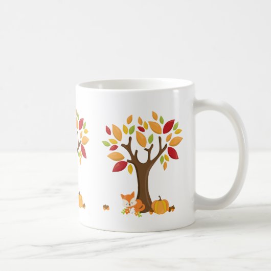 Herbstfox mit Pumpkin Kaffeetasse (Rechts)