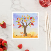 Herbstfox mit Pumpkin Serviette (Beispiel)