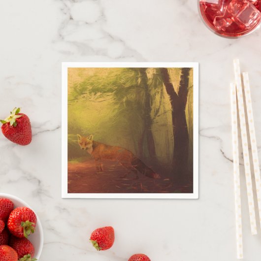 Herbstfox Paper Napkin Serviette (Beispiel)