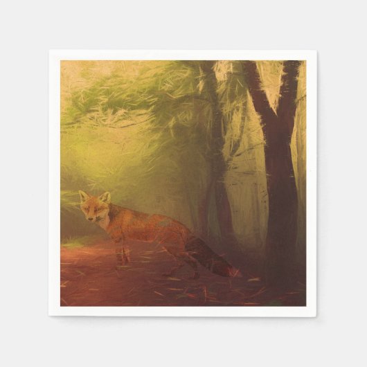 Herbstfox Paper Napkin Serviette (Vorderseite)