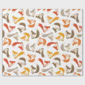 Herbstfox-Wrapping-Papier Geschenkpapier (Flach)
