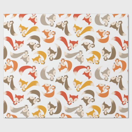 Herbstfox-Wrapping-Papier Geschenkpapier (Flach)