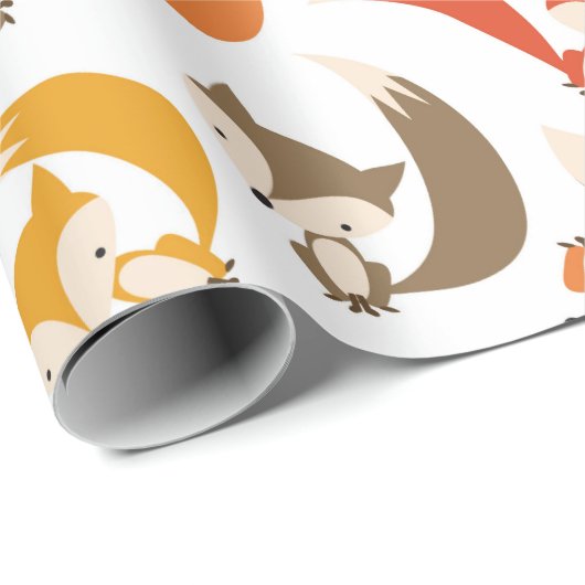 Herbstfox-Wrapping-Papier Geschenkpapier (Rolleneckpunkt)