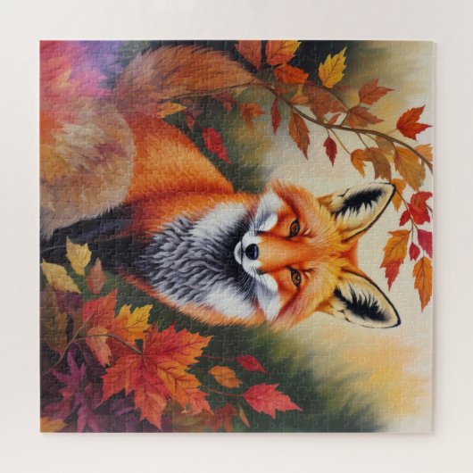 Herbstfoxmalerei Puzzle (Horizontal)