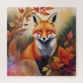 Herbstfoxmalerei Puzzle (Vertikal)