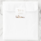 Herbstfrei Blume Baby in Blütendusche Quadratischer Aufkleber (Tasche)